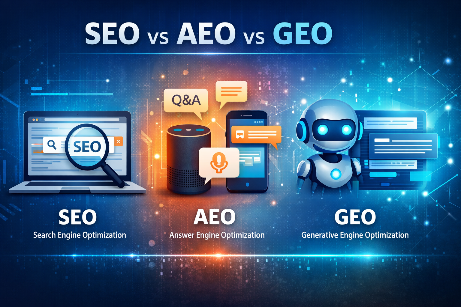 SEO vs AEO vs GEO: Understanding the Future of Search Optimization